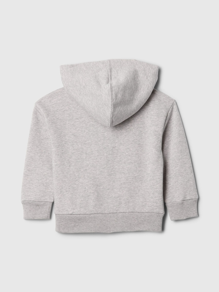Gap Grey Zip Up Logo Zip Up Hoodie (6mths-5yrs) - Image 2 of 3