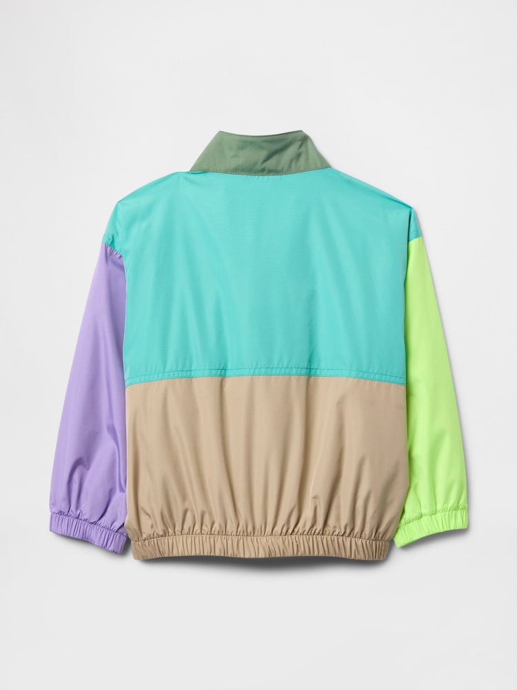 Gap Multi/ Green NYC Logo Colourblock Windbreaker (6mths-5yrs) - Image 2 of 2