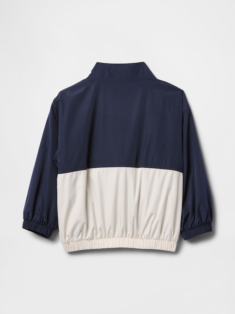 Gap Navy Blue NYC Logo Colourblock Windbreaker (6mths-5yrs) - Image 2 of 3