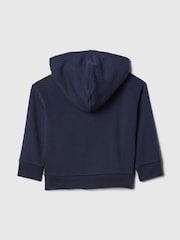Gap Navy Blue Zip Up Logo Zip Up Hoodie (6mths-5yrs) - Image 2 of 3