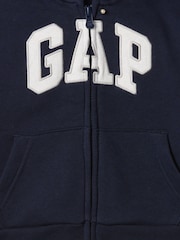 Gap Navy Blue Zip Up Logo Zip Up Hoodie (6mths-5yrs) - Image 3 of 3
