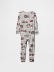 Gap Grey Fire Truck Cotton Long Pyjamas (6mths-5yrs) - Image 1 of 2