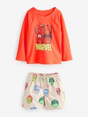 Gap Red Marvel Rash Guard and Shorts Swim Set (6mths-5yrs) - Image 1 of 6