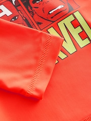 Gap Red Marvel Rash Guard and Shorts Swim Set (6mths-5yrs) - Image 4 of 6