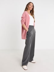 JD Williams Pink Sponge Mid Length Pointelle Cardigan - Image 4 of 4