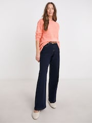 JD Williams Orange Sponge Rib Shoulder And Side Seam Jumper - Image 4 of 4