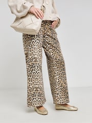JD Williams Gold Woven Leather Ballerina Flats In Wide Fit - Image 2 of 4