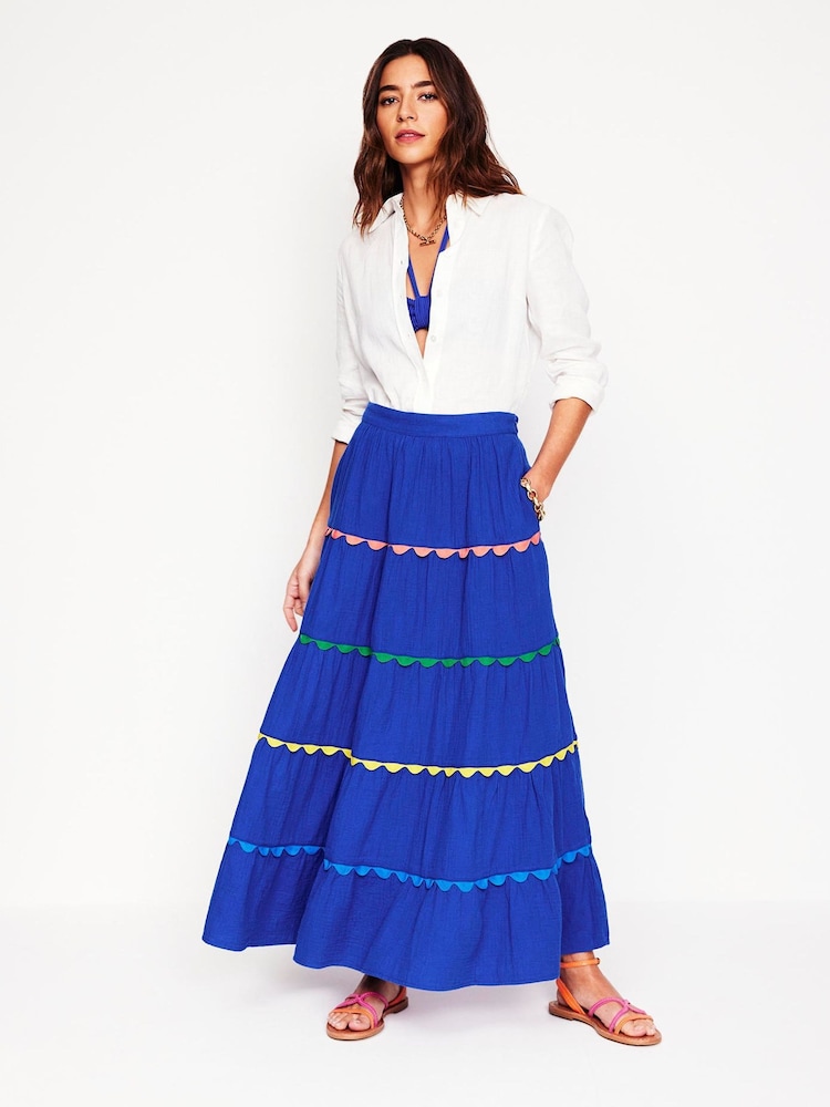 Boden Blue Nadia Double Cloth Maxi Skirt - Image 1 of 4