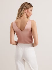 Phase Eight Pink Athena Satin Vest Top - Image 2 of 6