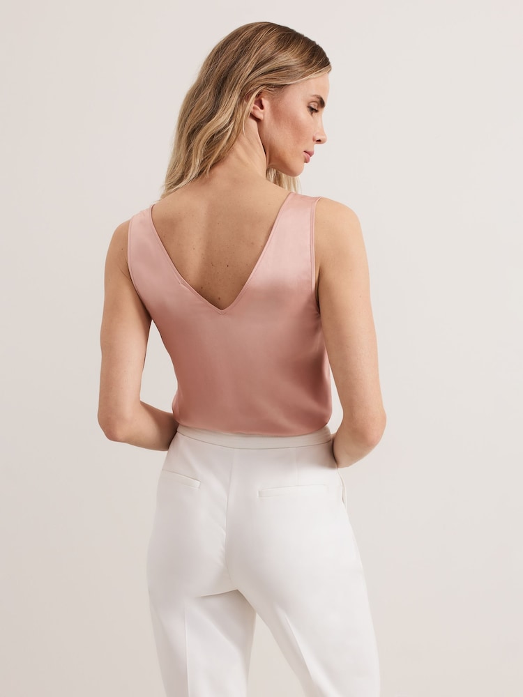 Phase Eight Pink Athena Satin Vest Top - Image 2 of 6