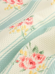 Blue Floral Stripe Frill Swimsuit (3-16yrs) - Image 4 of 4