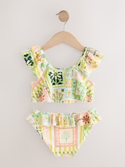 Multi Patchwork Floral Frill Bikini (3-16yrs) - Image 3 of 5