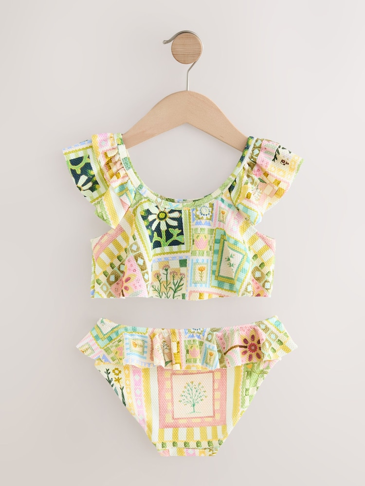 Estampado de patchwork floral - Bikini con volantes (3-16 años) - Imagen 2 de 4