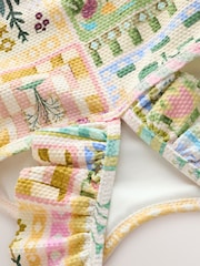 Multi Patchwork Floral Frill Shoulder Swimsuit (3mths-7yrs) - Image 5 of 5