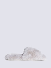 Boux Avenue Grey Cosy Rosebud Slider Slippers - Image 2 of 6