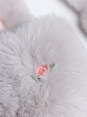Boux Avenue Grey Cosy Rosebud Slider Slippers - Image 4 of 6