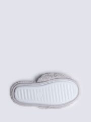 Boux Avenue Grey Cosy Rosebud Slider Slippers - Image 6 of 6
