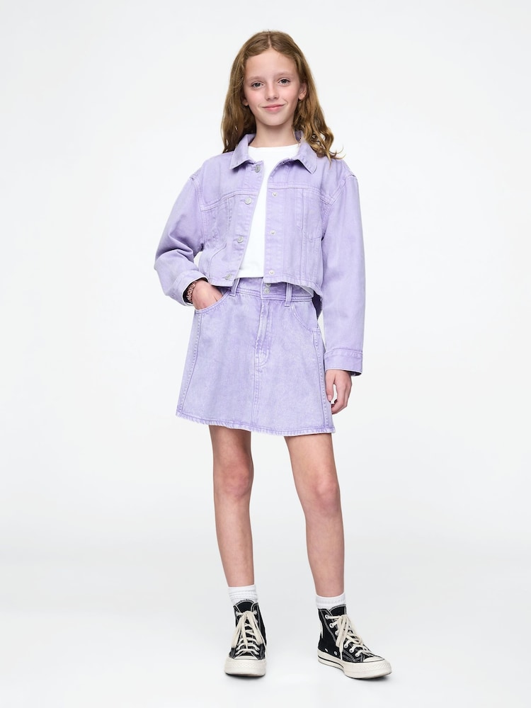 Gap Purple UltraSoft Denim Skirt (5-13yrs) - Image 1 of 4