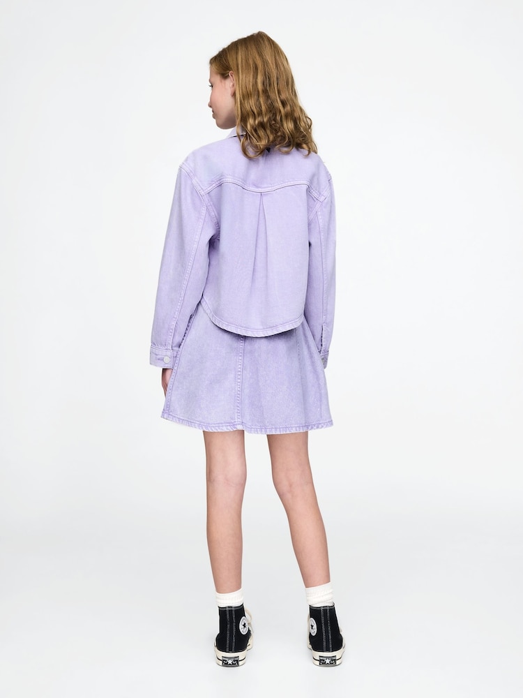Gap Purple UltraSoft Denim Skirt (5-13yrs) - Image 2 of 4