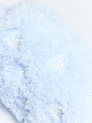Boux Avenue Blue Cosy Bow Embroidered Powder Mule Slippers - Image 6 of 6
