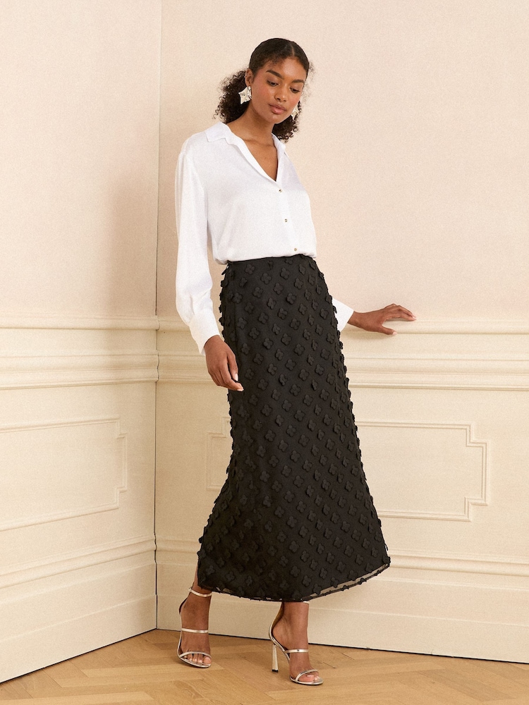 Pleated Skirt Floral Midi Skirt 3d Buy Love Roses Black 3D Floral