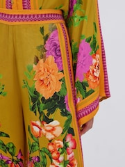 Raishma Green Alisa Elasticated Back Wide Leg Trousers - Image 3 of 4
