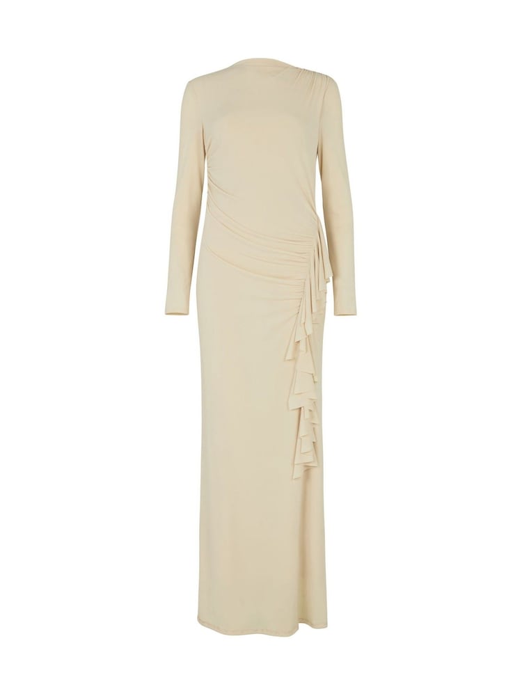 Daska Charlotte Maxi Dress With Long Sleeves And Side Frill Detail - صورة 4 من 4