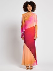 Daska Yellow Ali Maxi Dress With Long Sleeves And Front Wrap Detail - Image 1 of 4