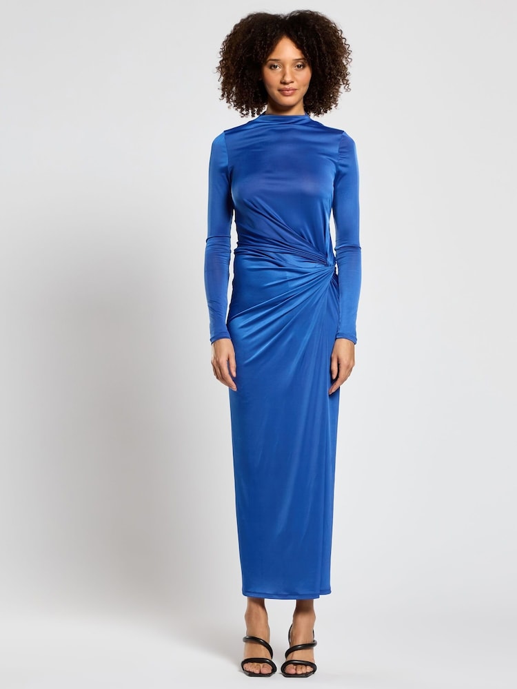 Daska Athena Maxikleid mit seitlichem Twist und langen Ärmeln - Bild 1 von 4
