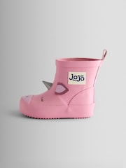 JoJo Maman Bébé Pink Print Short Wellies - Image 3 of 5