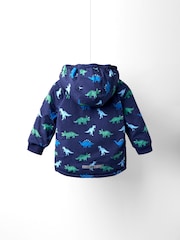 أزرق - JoJo Maman Bébé Reversible Fleece Lined Jacket - صورة 3 من 8