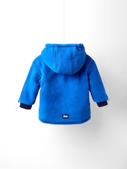 أزرق - JoJo Maman Bébé Reversible Fleece Lined Jacket - صورة 4 من 8