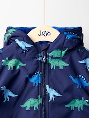أزرق - JoJo Maman Bébé Reversible Fleece Lined Jacket - صورة 5 من 8