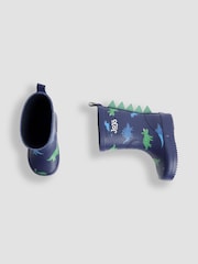 JoJo Maman Bébé Navy Dino Wellies - Image 5 of 6