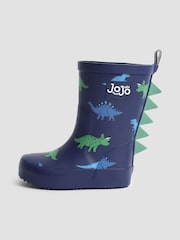 JoJo Maman Bébé Navy Dino Wellies - Image 6 of 6