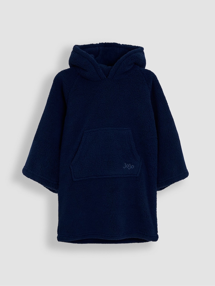 JoJo Maman Bébé Navy Cosy Hooded Blanket - Image 1 of 4 JoJo Maman Bébé Navy Cosy Hooded Blanket - Image 1 of 4