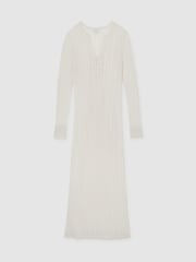 Reiss Cream Samantha Knitted Beach Cover-Up Dress - Image 3 of 6