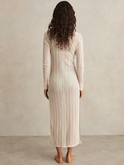 Reiss Cream Samantha Knitted Beach Cover-Up Dress - Image 4 of 6