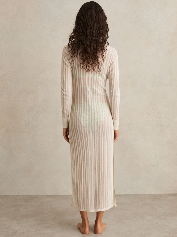 Reiss Samantha Knitted Beach Cover-Up Dress - Image 4 of 6
