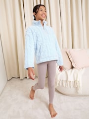 Lipsy Blue Soft Touch Cable Fleece (5-16yrs) - Image 3 of 4