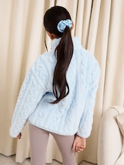 Lipsy Blue Soft Touch Cable Fleece (5-16yrs) - Image 4 of 4