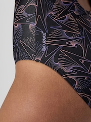 Speedo Black Speedo Womens Hyper Boom Allover Medalist Swimsuit - Image 4 of 5