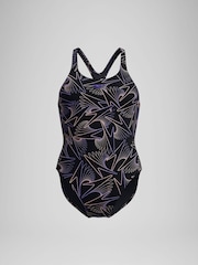Speedo Black Speedo Womens Hyper Boom Allover Medalist Swimsuit - Image 5 of 5