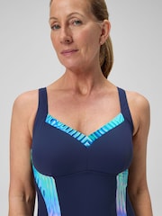 Speedo Black Speedo Womens Shaping Printed Luna Elustre 1 Piece Swimsuit - Image 5 of 6