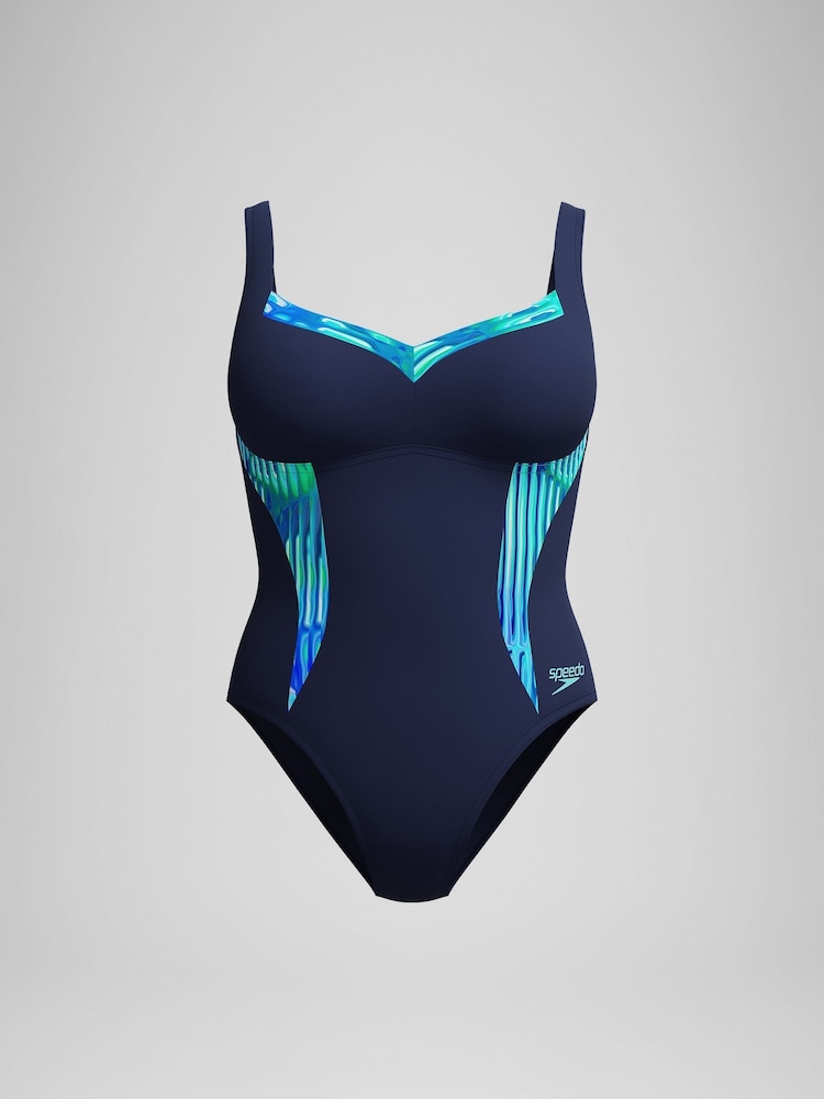 Speedo Black Speedo Womens Shaping Printed Luna Elustre 1 Piece Swimsuit - Image 6 of 6 Speedo Black Speedo Womens Shaping Printed Luna Elustre 1 Piece Swimsuit - Image 6 of 6