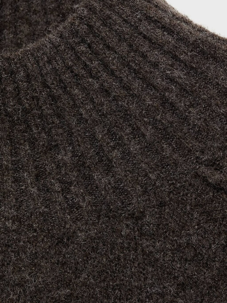 Mango Brown Soft Touch Jumper With Seam Detail - Image 6 of 6