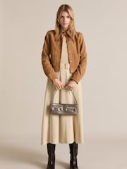 Mango Brown Suede Jacket - Image 1 of 7