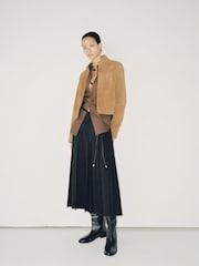 Mango Brown Suede Jacket - Image 4 of 7