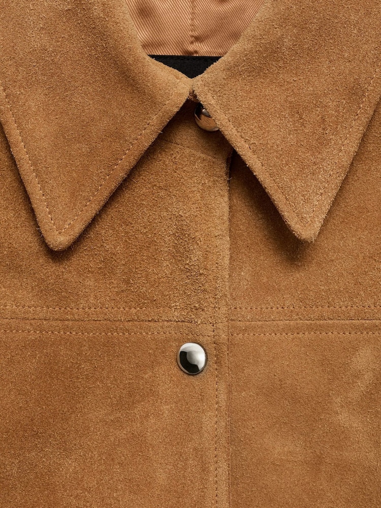 Mango Brown Suede Jacket - Image 7 of 7