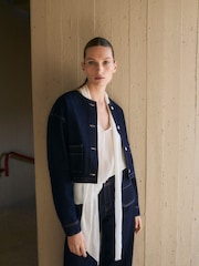 Mango Blue Rinse-Wash Denim Jacket - Image 1 of 5